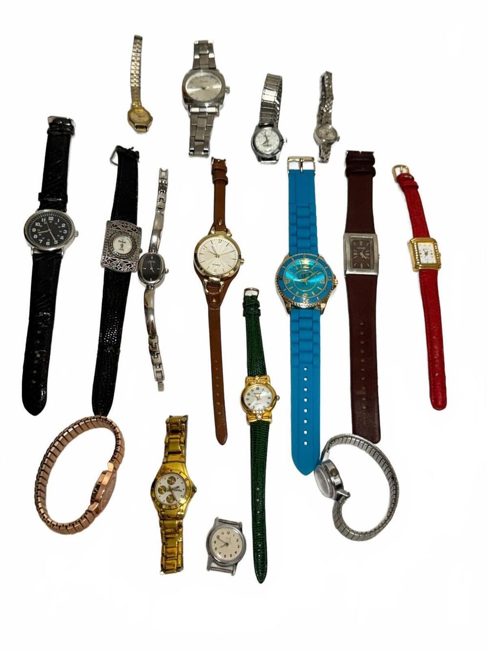Vintage Watch Lot 15 Mixed Wristwatches Timex Pulsar Rumours As Is